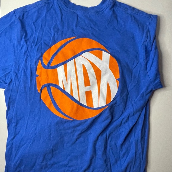 Long Sleeved Basketball Tee: Bright blue - Picture 2 of 4